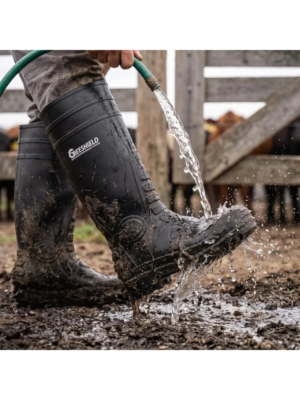 Waterproof Slip-Resistant PVC Rain Boots for Men & Women - Durable Knee-High